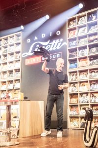 Linus sul palco del Parioli
